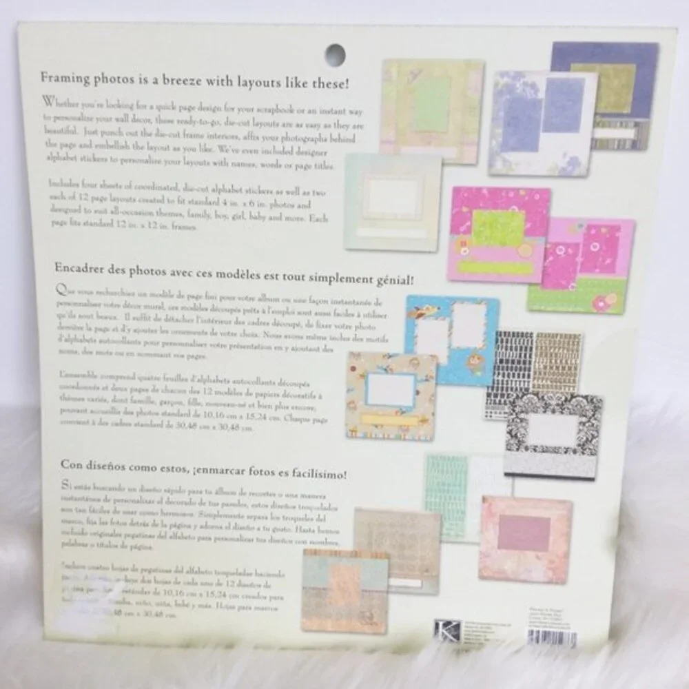 Scrapbook & Frame A Name Papers 12 x 12